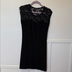 Chic Black Lace Mini Dress